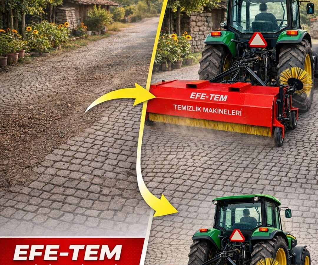 traktör arkası süpürme makinesi